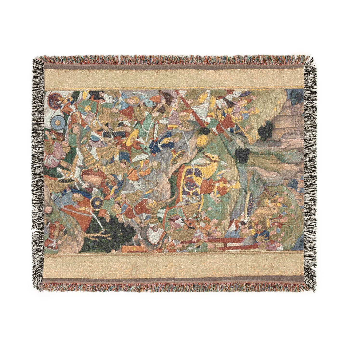 Mughal ruler Humayun defeating the Afghans before reconquering India, folio from an Akbar-nama (Book of Akbar) of Abu’l Fazl (Indian, 1551–1