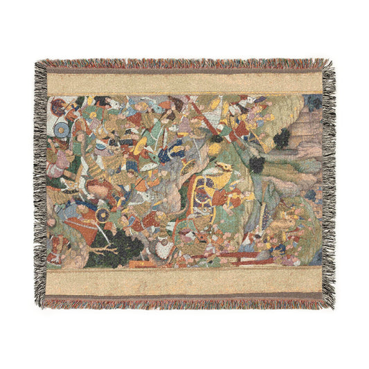 Mughal ruler Humayun defeating the Afghans before reconquering India, folio from an Akbar-nama (Book of Akbar) of Abu’l Fazl (Indian, 1551–1