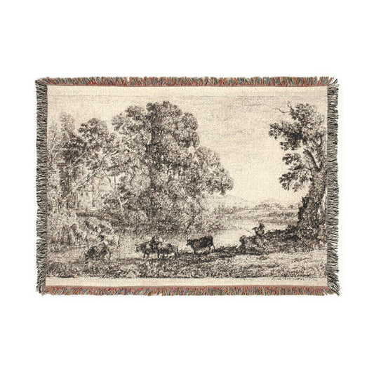 The Cowherd — Lorrain Tapestry Blanket