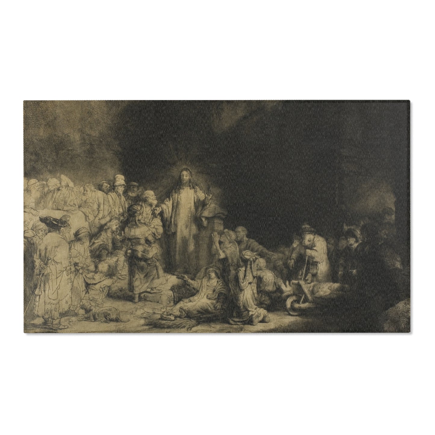 Rembrandt van Rijn - The Hundred Guilder Print | Area Rug