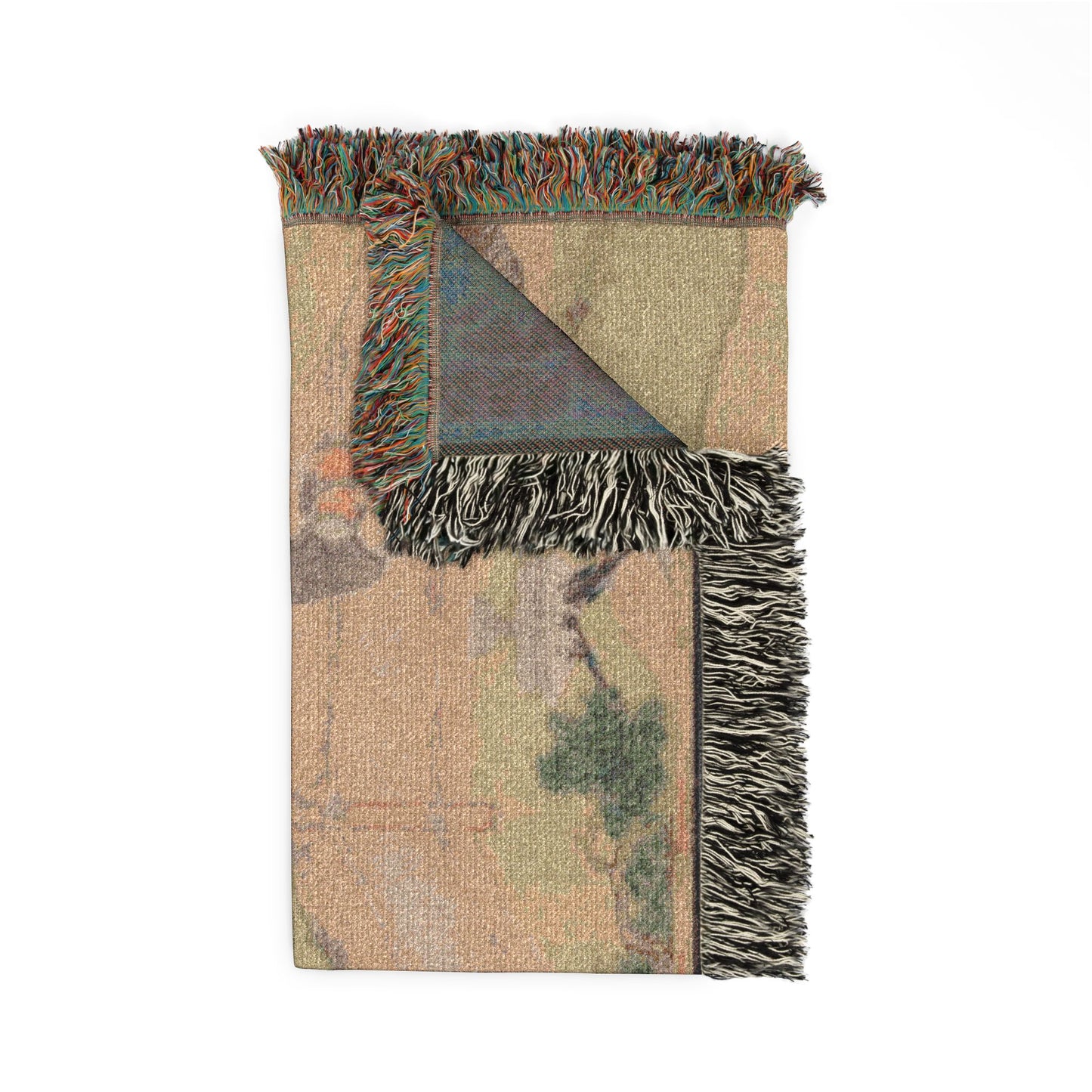 081_zhao-mengfu-writing-the-heart-sutra-in-excha | Woven Tapestry Blanket