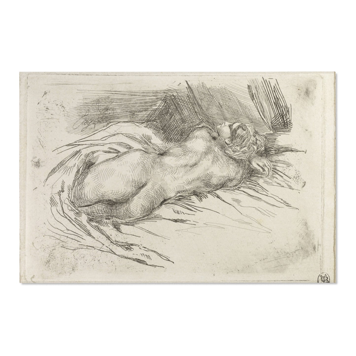 Eugène Delacroix - Study of a Woman Seen from the Back | Area Rug