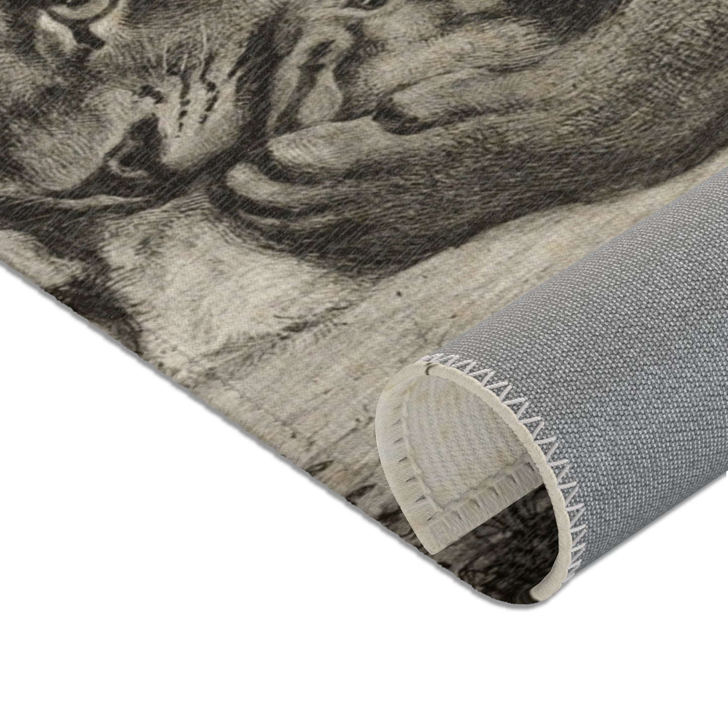 Eugène Delacroix - Lion of the Atlas Mountains | Area Rug