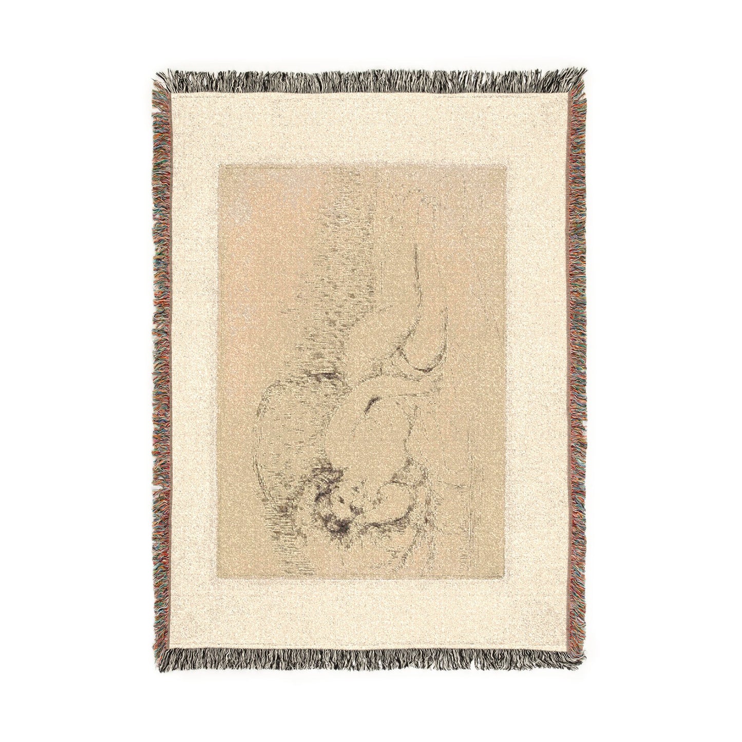 Pierre-Auguste Renoir - Woman Reclining, to the Left | Woven Tapestry Blanket