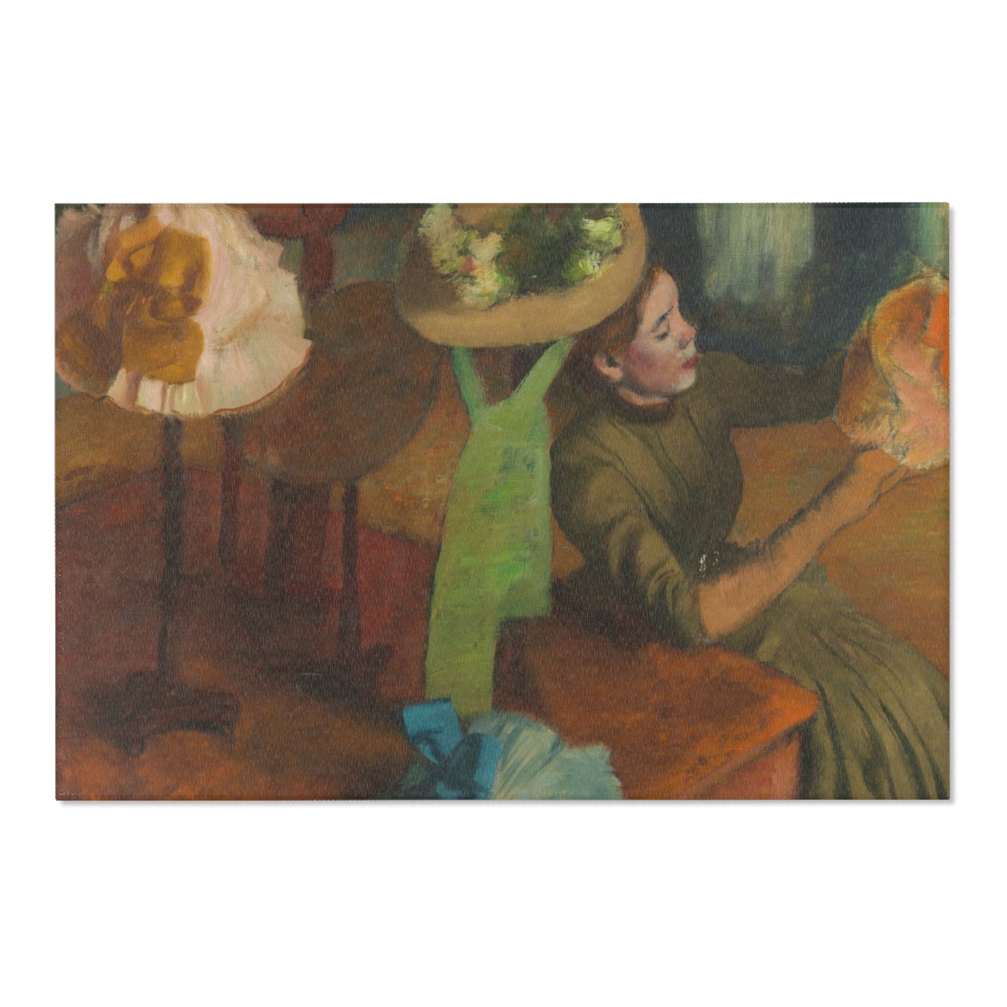 Hilaire Germain Edgar Degas - The Millinery Shop | Area Rug