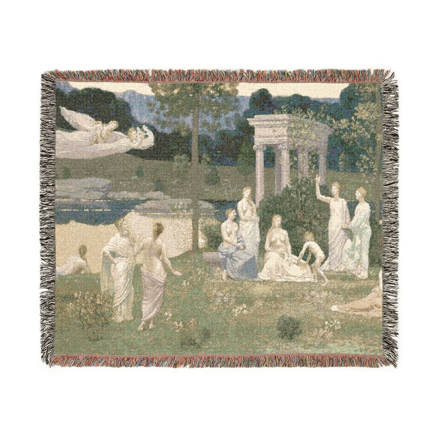 Pierre Puvis de Chavannes - The Sacred Grove, Beloved of the Arts and the Muses | Woven Tapestry Blanket