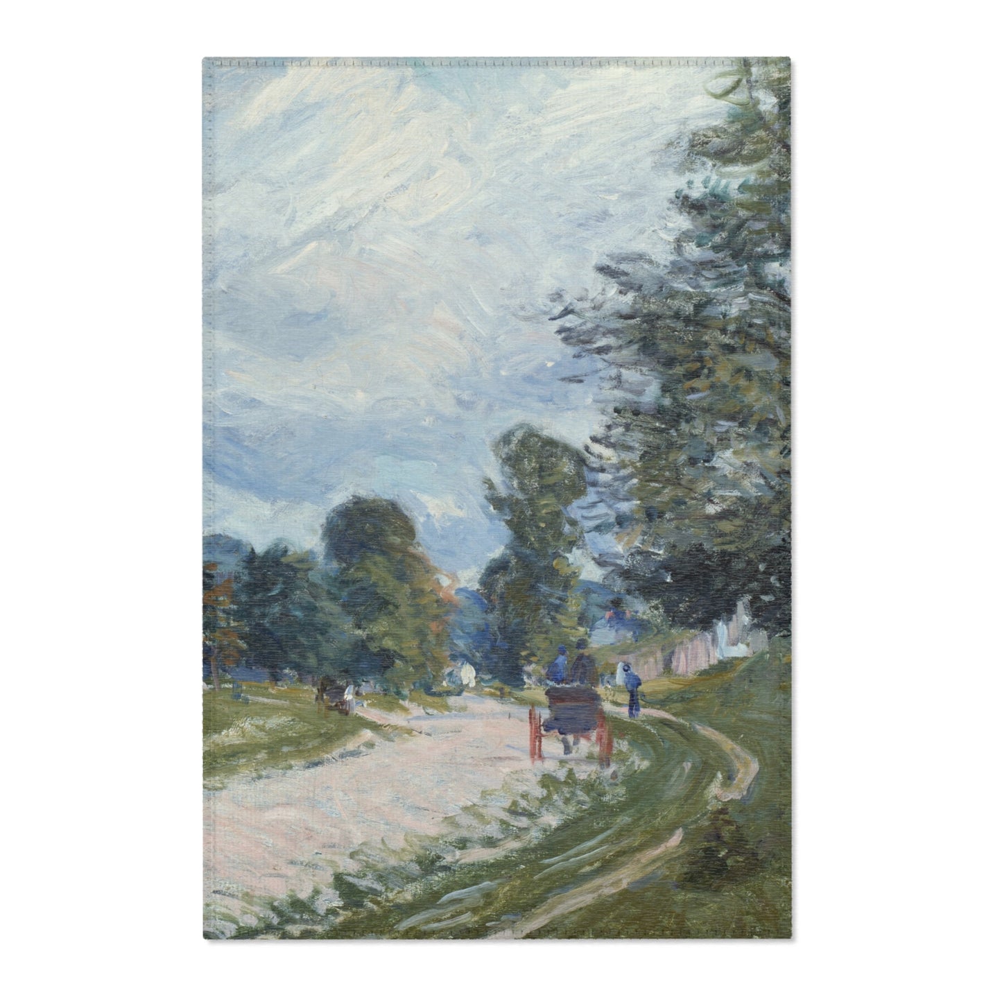 Alfred Sisley - A Turn in the Road | Area Rug