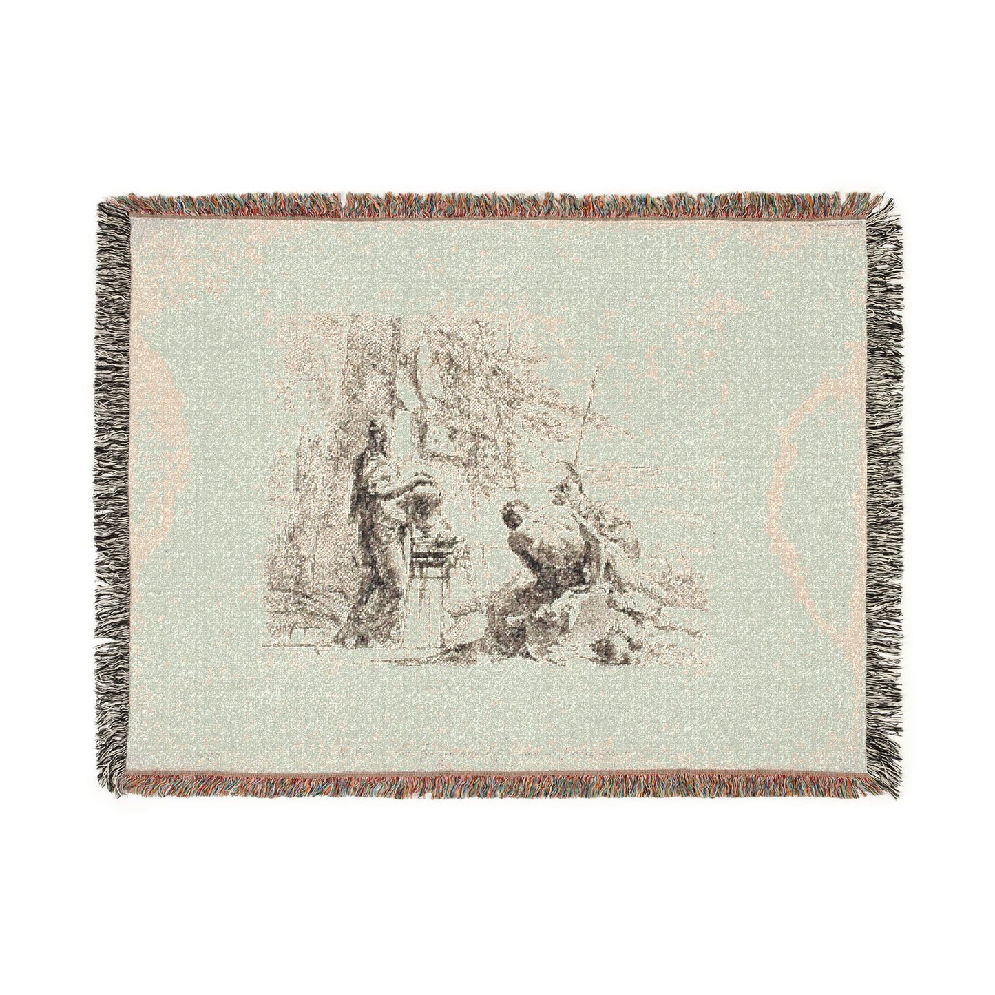 Giovanni Battista Tiepolo - A Woman with her Hands on a Vase, Soldier, and Slave, from Capricci | Woven Tapestry Blanket
