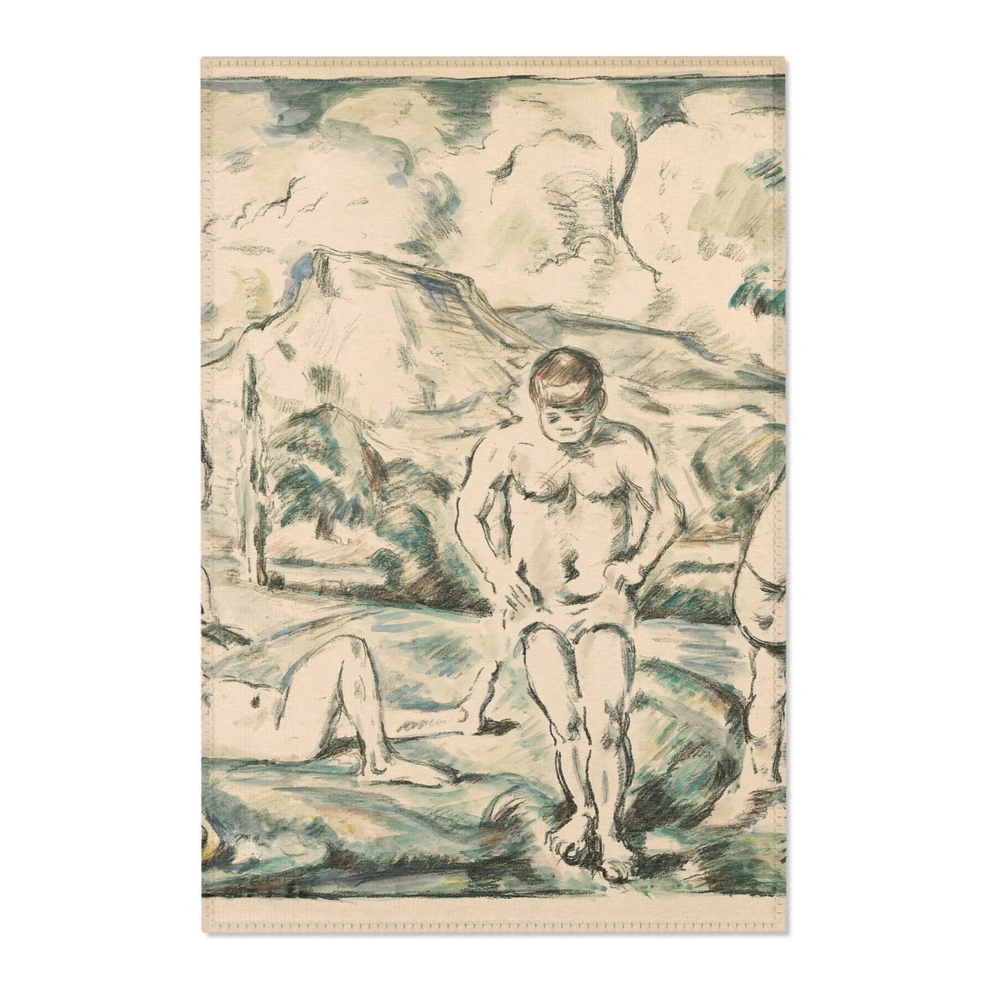 Paul Cezanne - Large Bathers | Area Rug