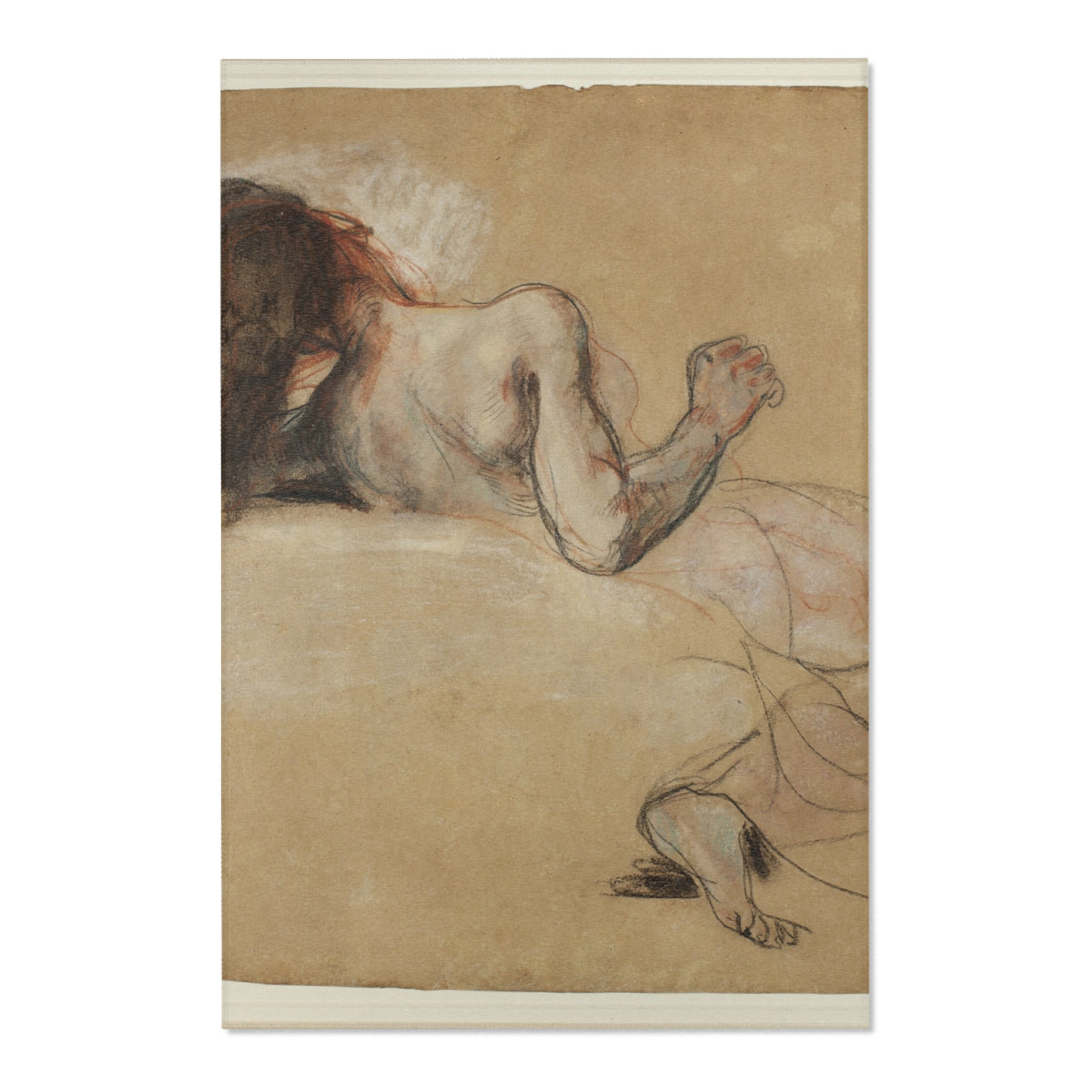 Crouching Woman — Delacroix Area Rug