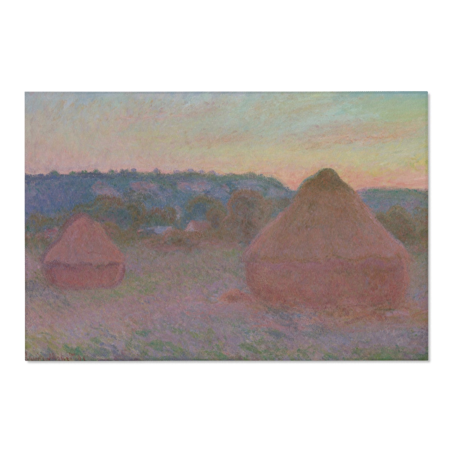 Claude Monet - Stacks of Wheat (End of Day, Autumn) | Area Rug
