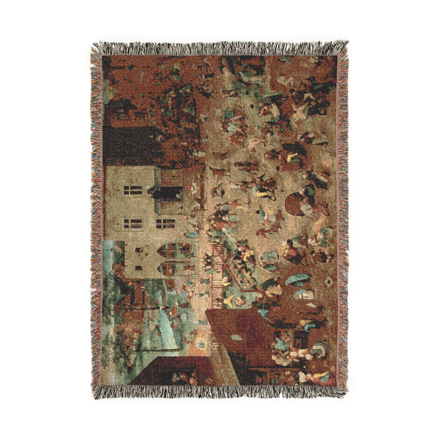 Pieter Bruegel the Elder - Children’s Games - Google Art Project | Woven Tapestry Blanket