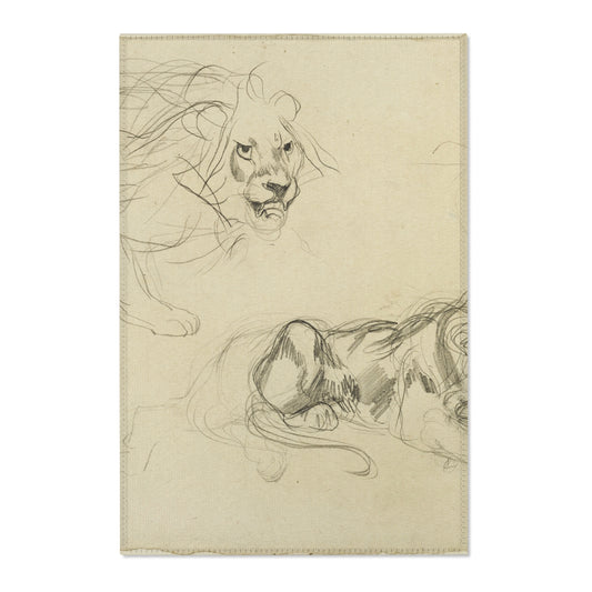 Studies of Lions — Delacroix Area Rug