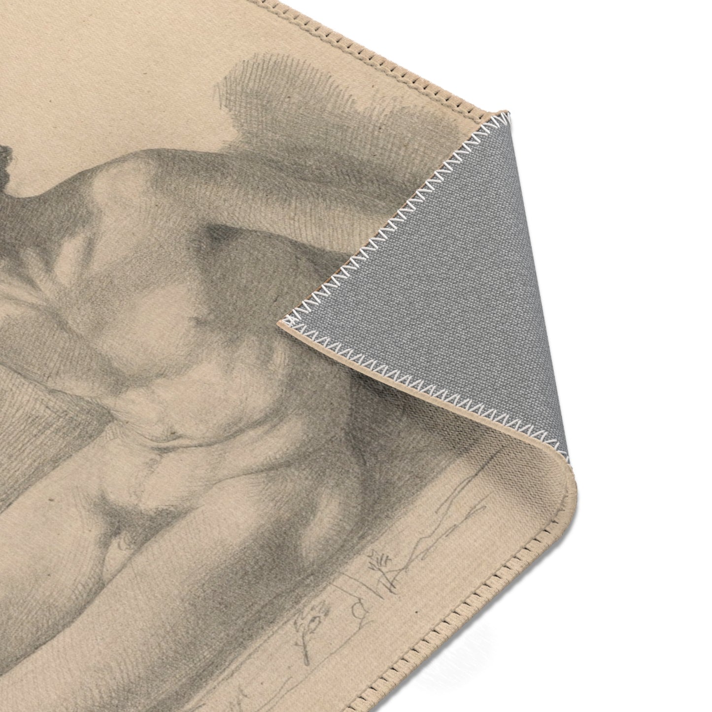 Hilaire Germain Edgar Degas - Study of a Male Nude | Area Rug