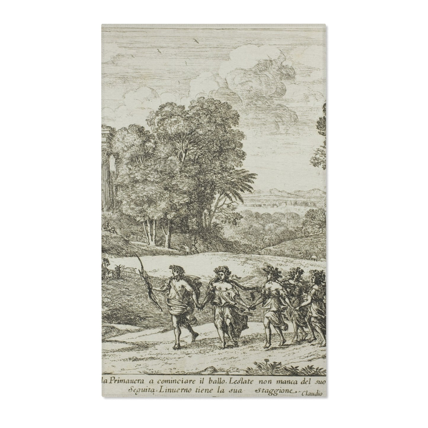 Claude Lorrain - Time, Apollo and the Seasons | Area Rug