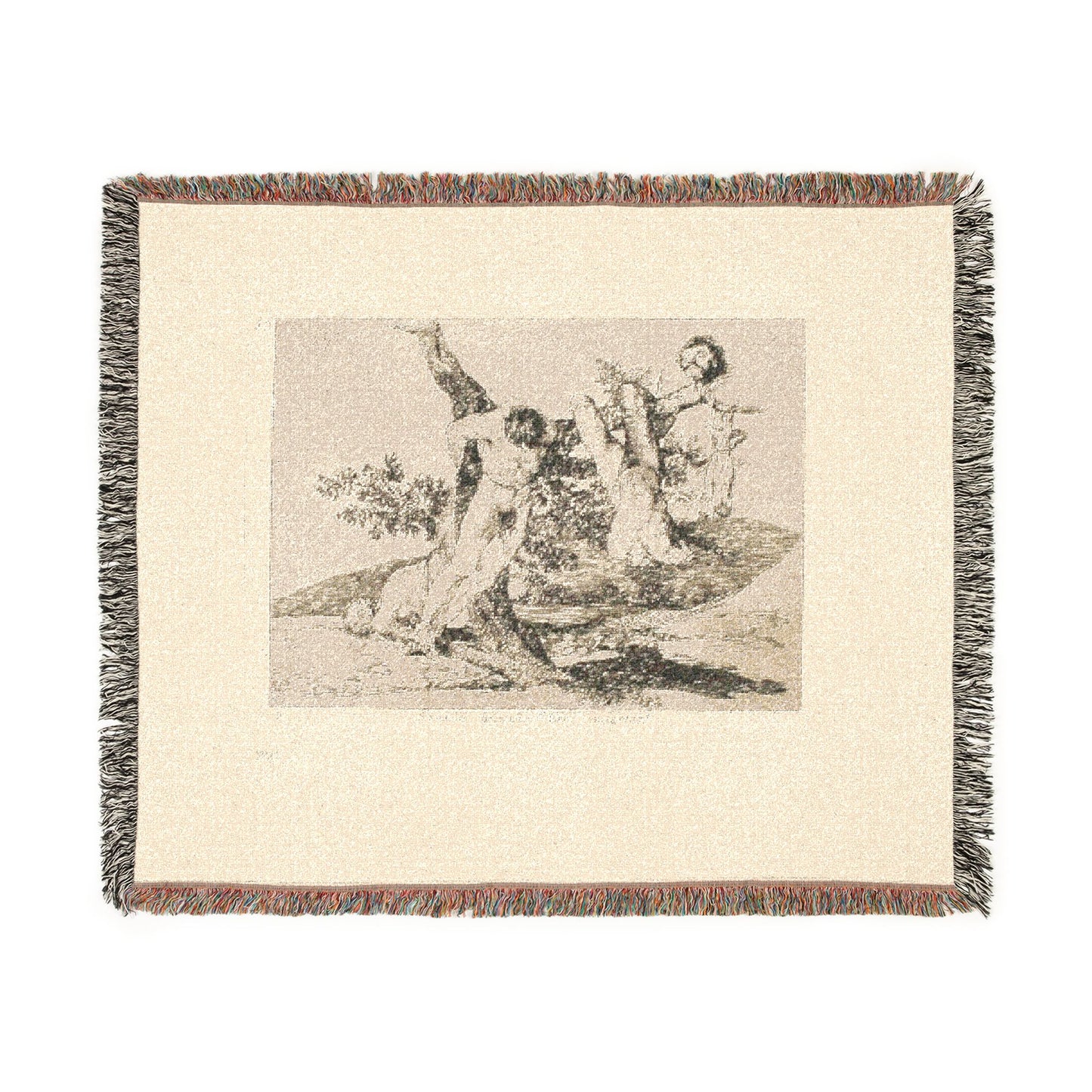 Francisco José de Goya y Lucientes - A Heroic Feat! With Dead Men!, plate 39 from The Disasters of War | Woven Tapestry Blanket