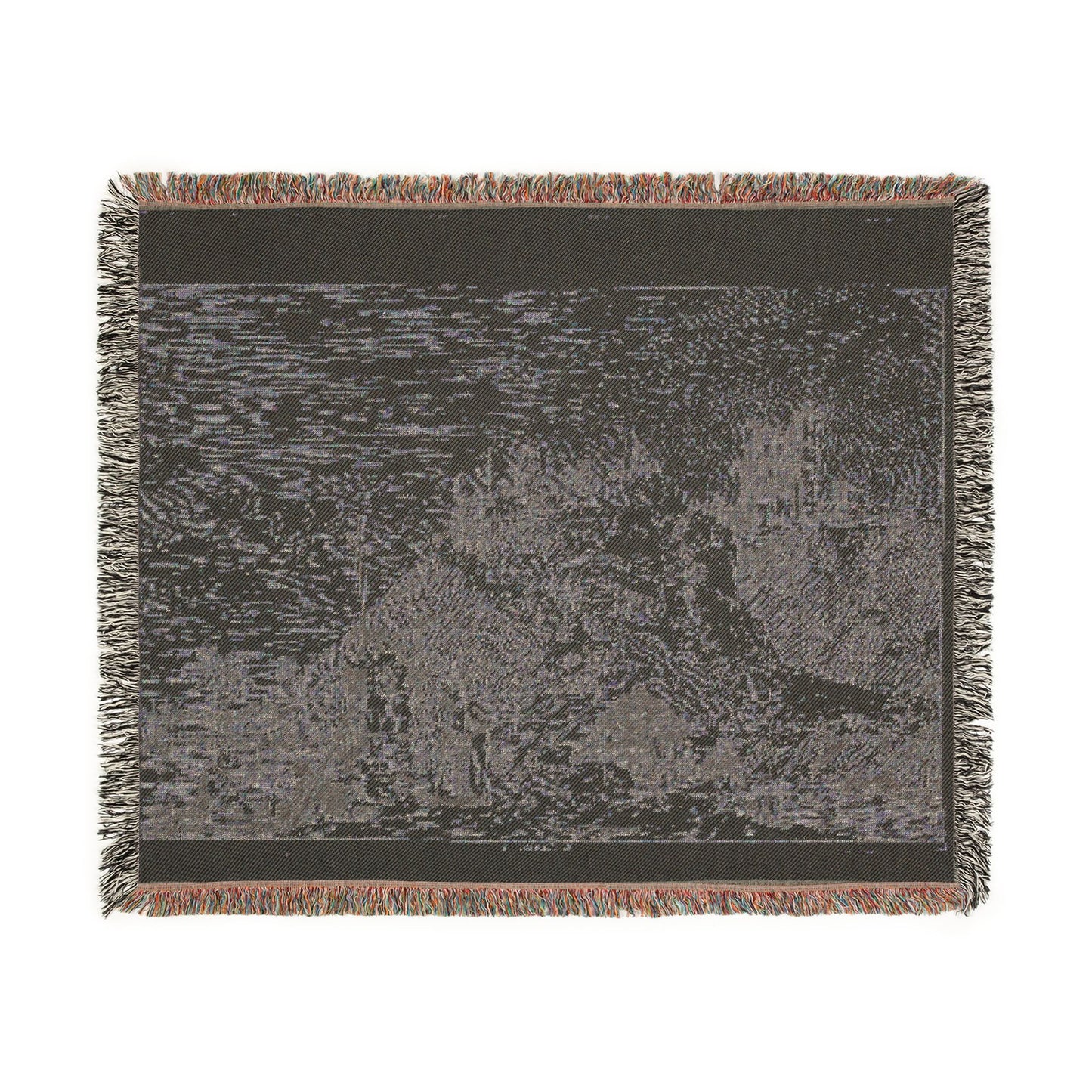 Canaletto - Landscape with the Pilgrim at Prayer, from Vedute | Woven Tapestry Blanket