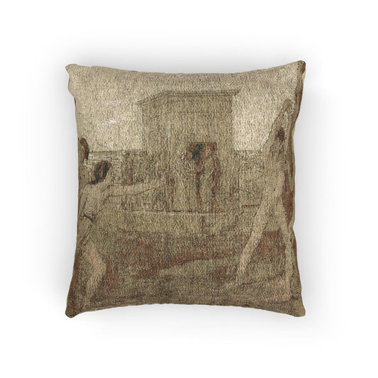 Young Spartan Girls Challenging Boys — Degas Pillow