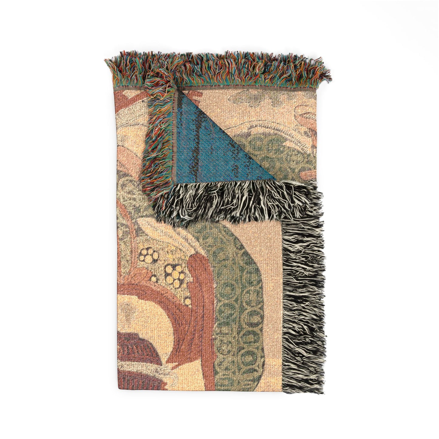 The Two Immortals of Harmony and Unity Woven Throw Blanket
