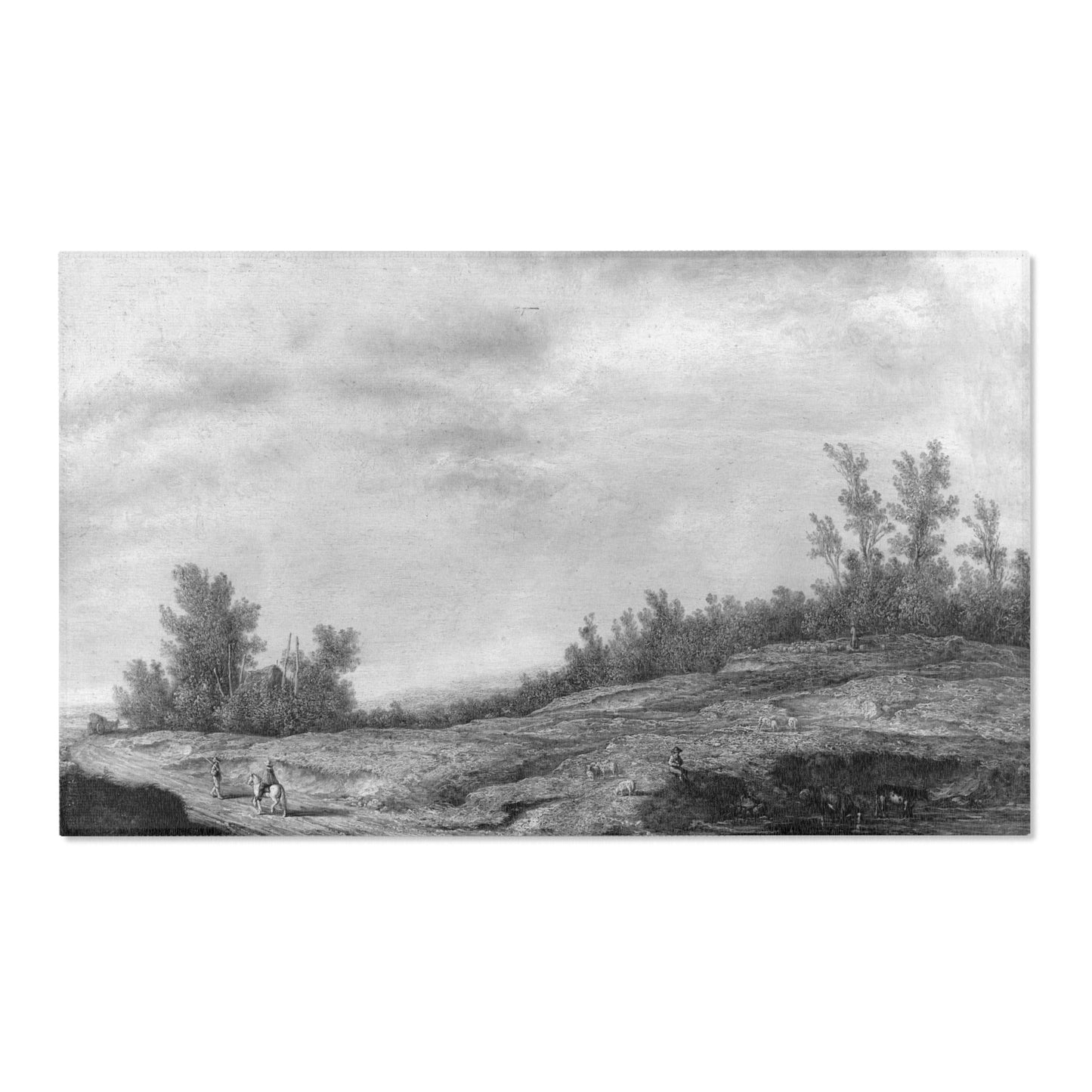 Aelbert Cuyp (1620 - 1691) - Spring landscape - 861G - Gemäldegalerie | Area Rug