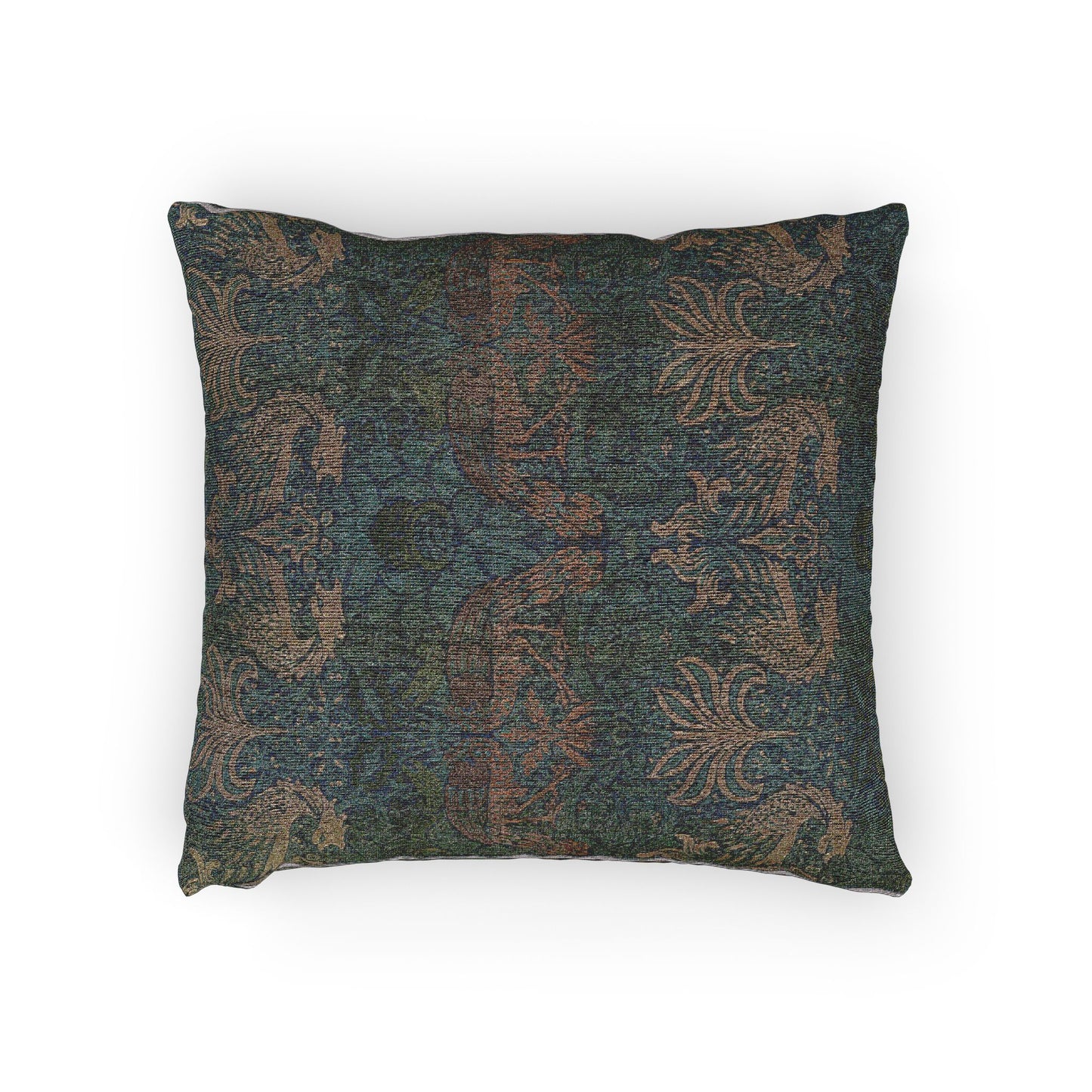 127_peacock-and-dragon | Woven Pillow