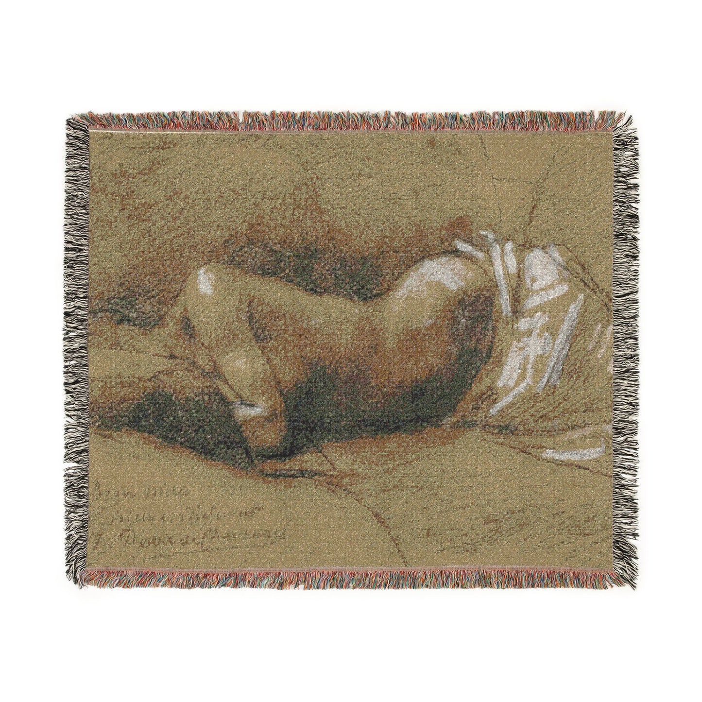 Pierre Puvis de Chavannes - Study of a Sleeping Woman | Woven Tapestry Blanket