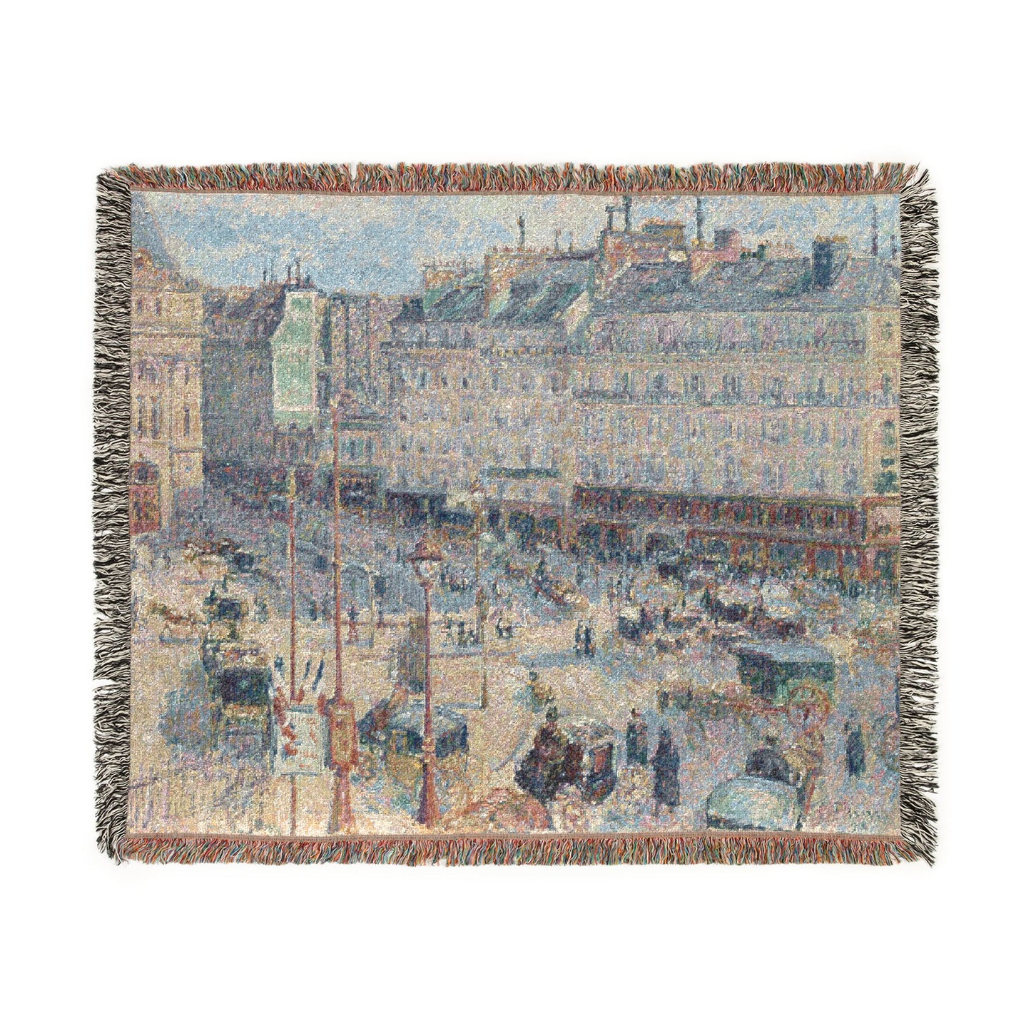 Camille Pissarro - The Place du Havre, Paris | Woven Tapestry Blanket