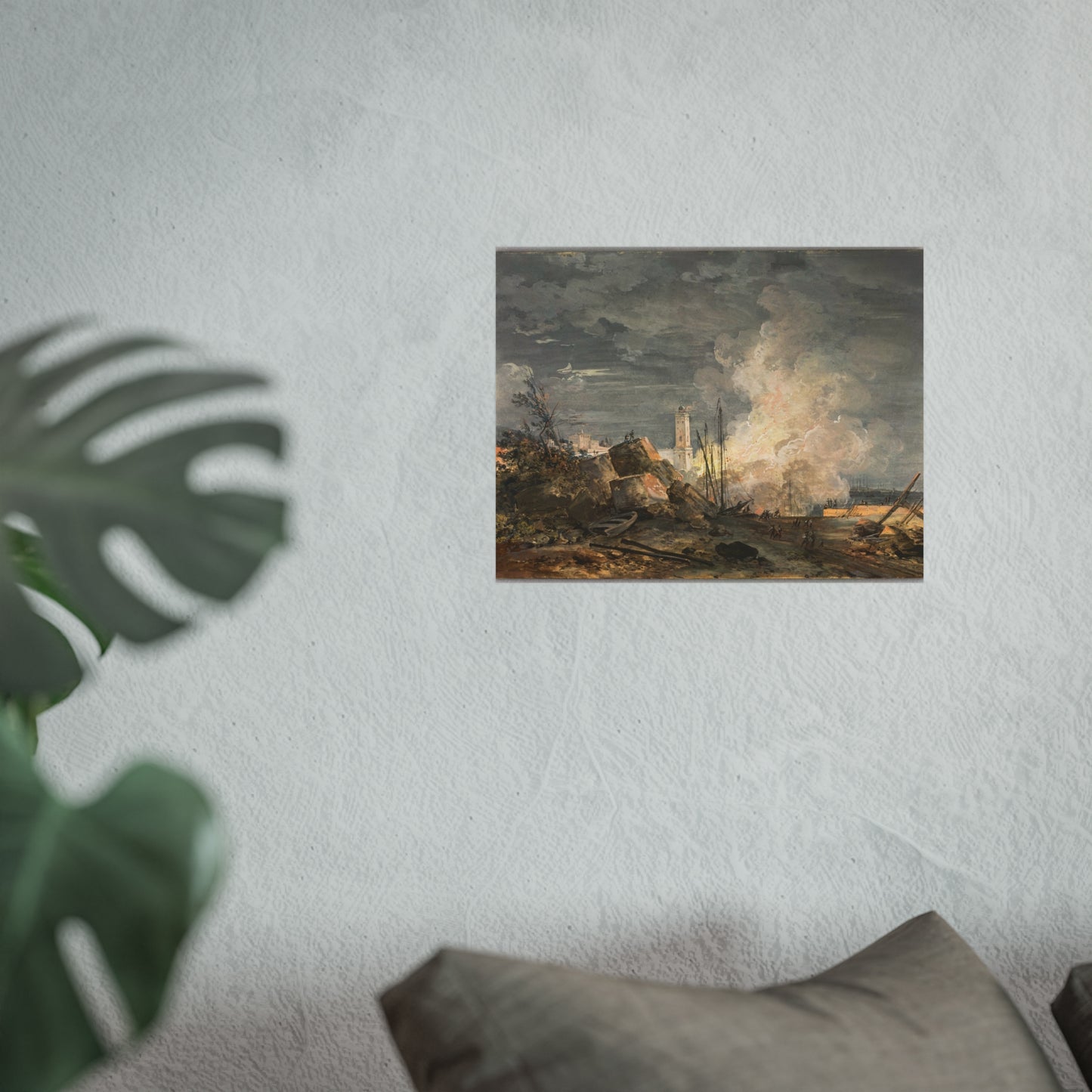 Louis Gabriel Moreau - Fire in the Port | Fine Art Poster