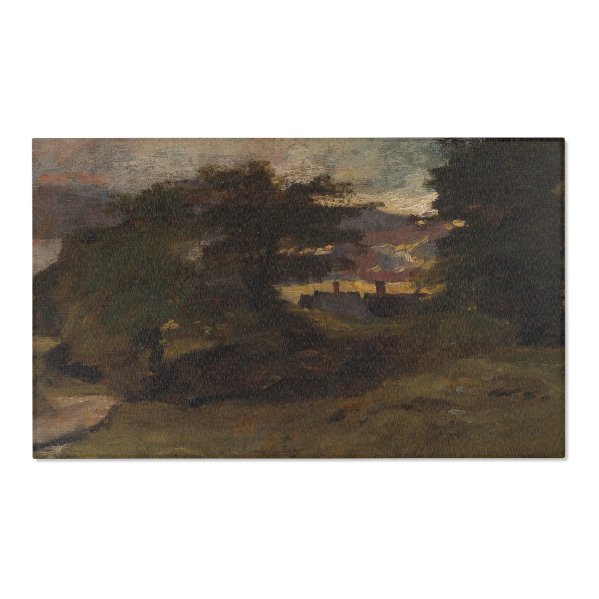 Landscape with Cottages — Constable Area Rug