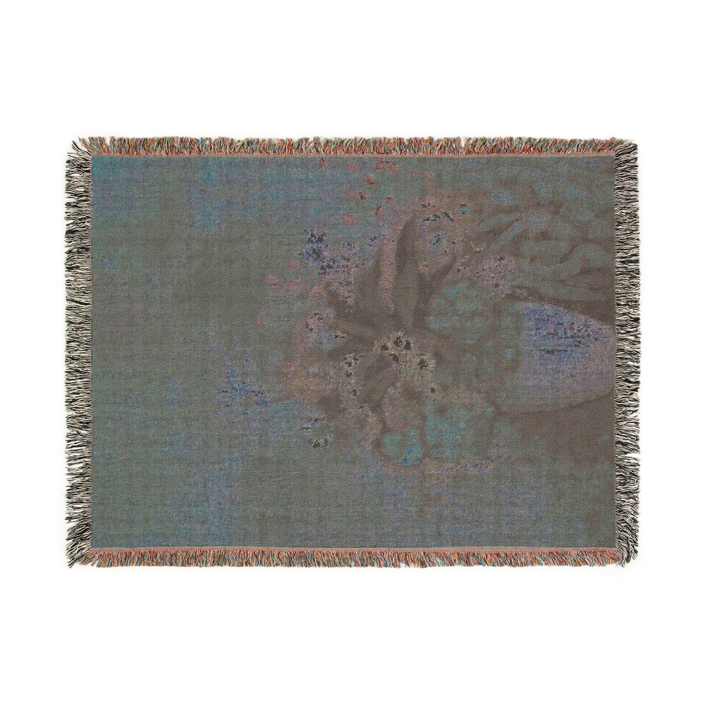 Vase of Flowers Woven Throw Blanket