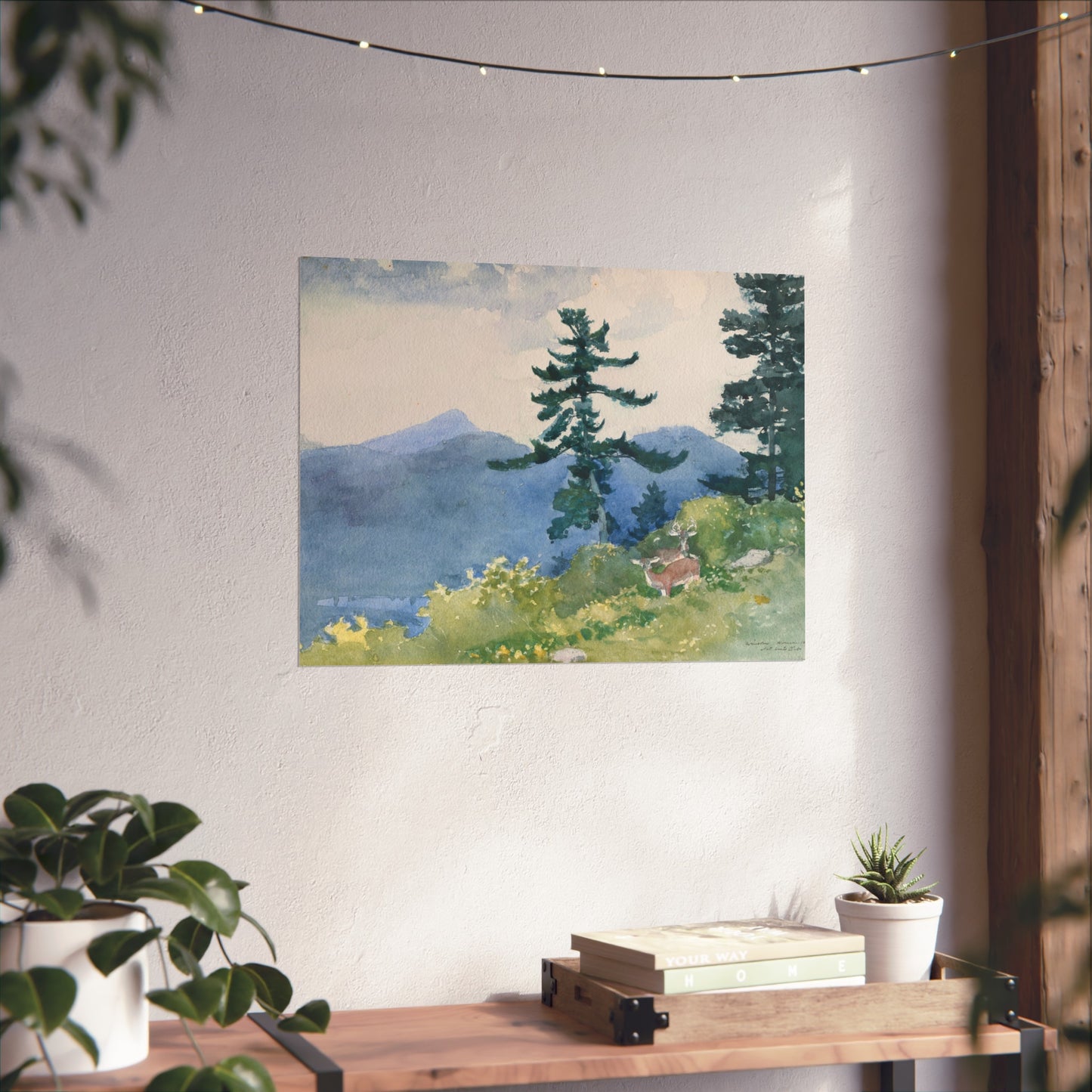 Winslow Homer - North Woods Club, Adirondacks (The Interrupted Tete-a-Tete) | Fine Art Poster