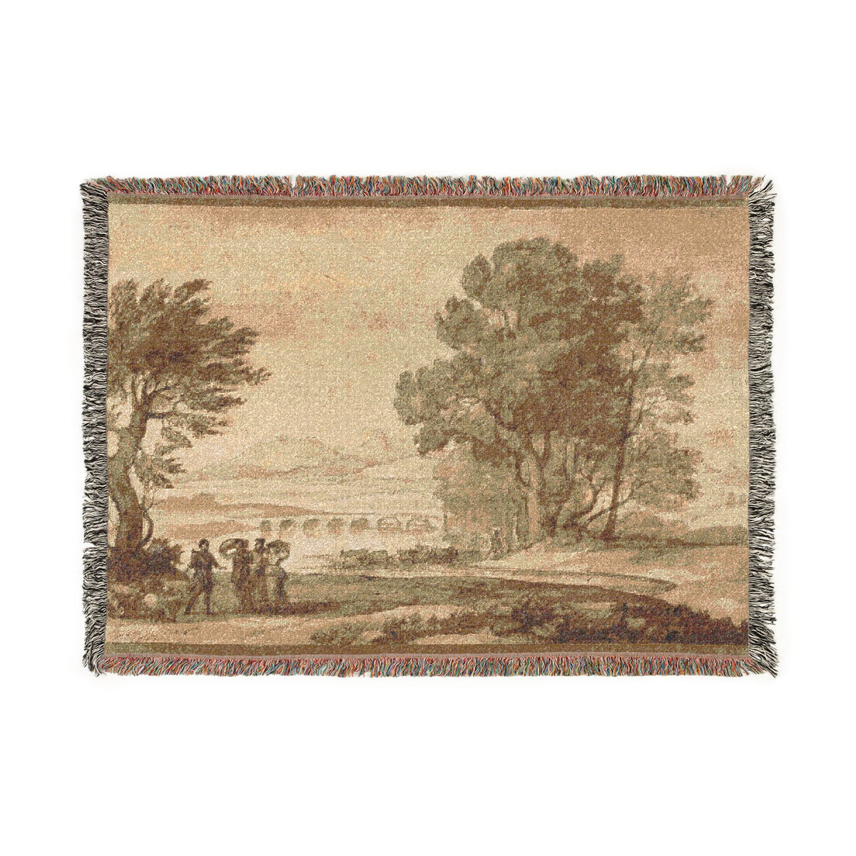 A Wooded River Landscape — Lorrain Tapestry Blanket