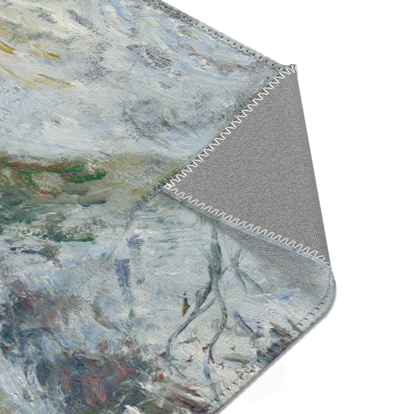 Camille Pissarro - Rabbit Warren at Pontoise, Snow | Area Rug