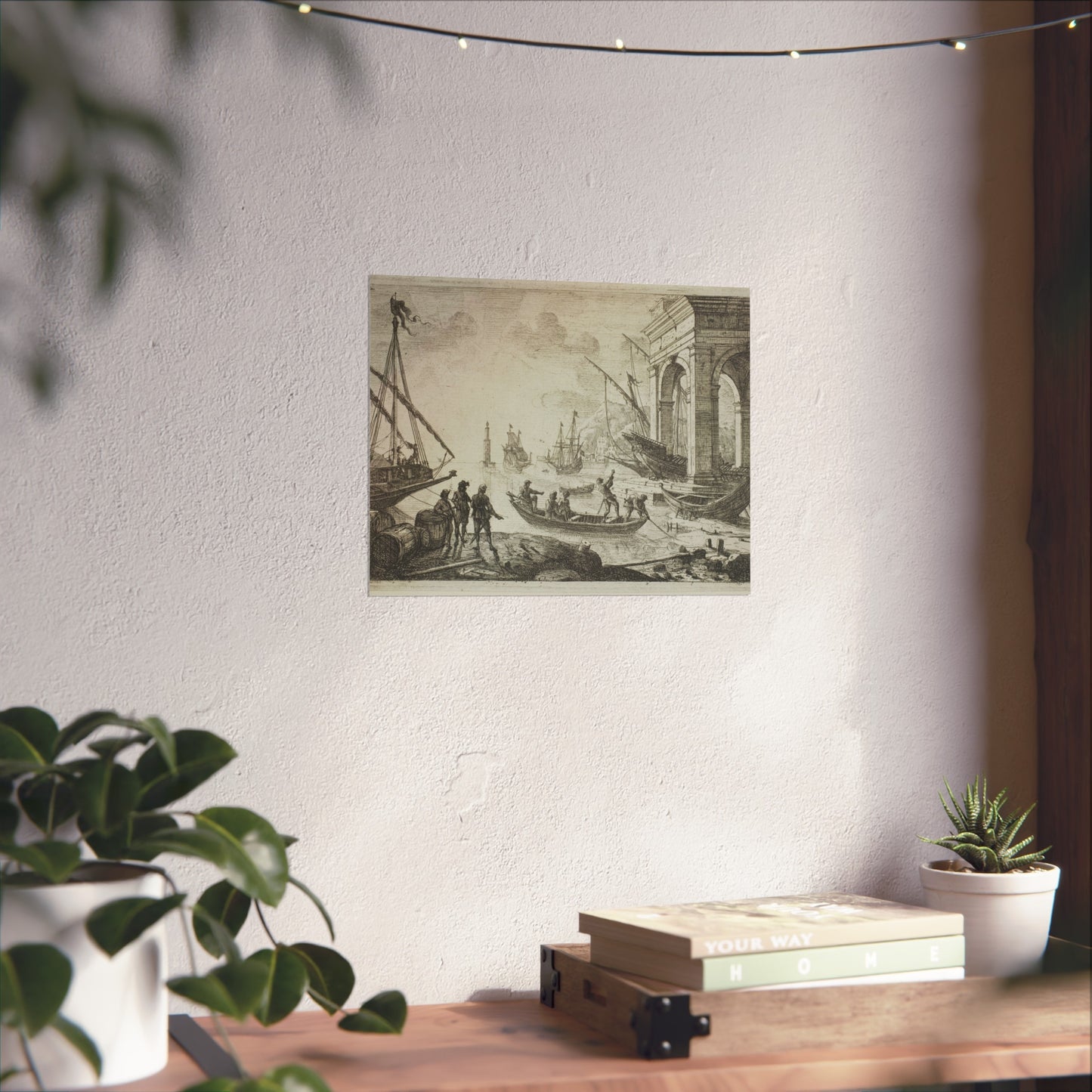 Claude Lorrain - Harbor Scene with a Lighthouse | Fine Art Poster