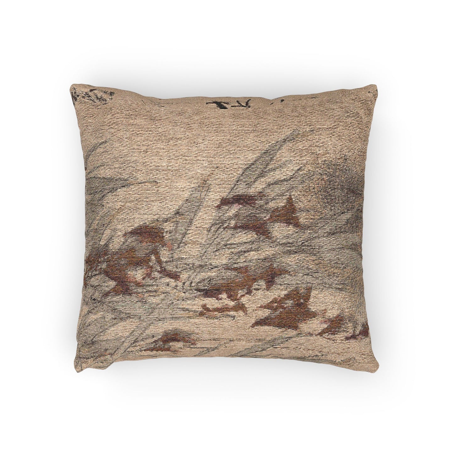 Bamboo and Squirrel Woven Pillow