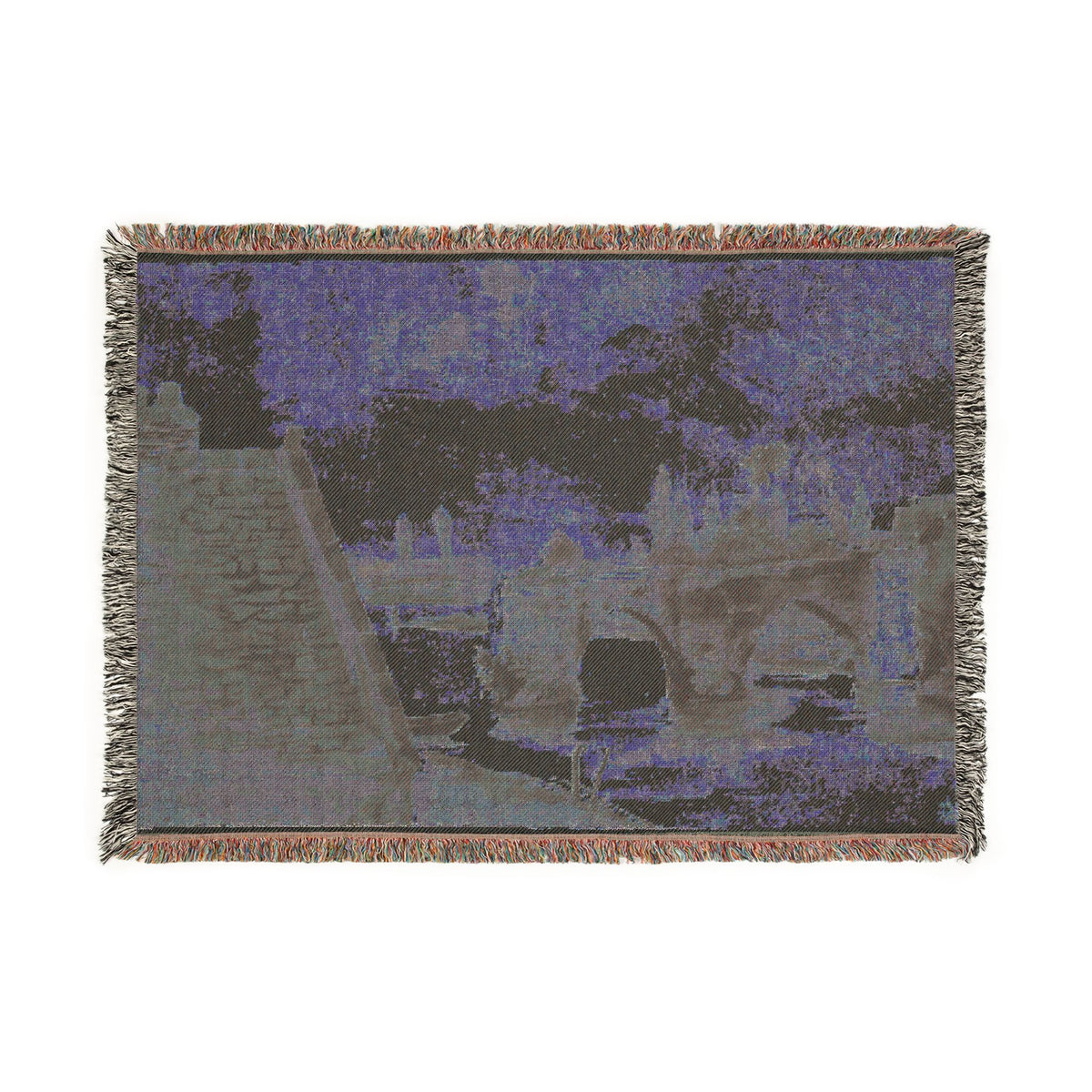 The Old Bridge at Mantes — Delacroix Tapestry Blanket