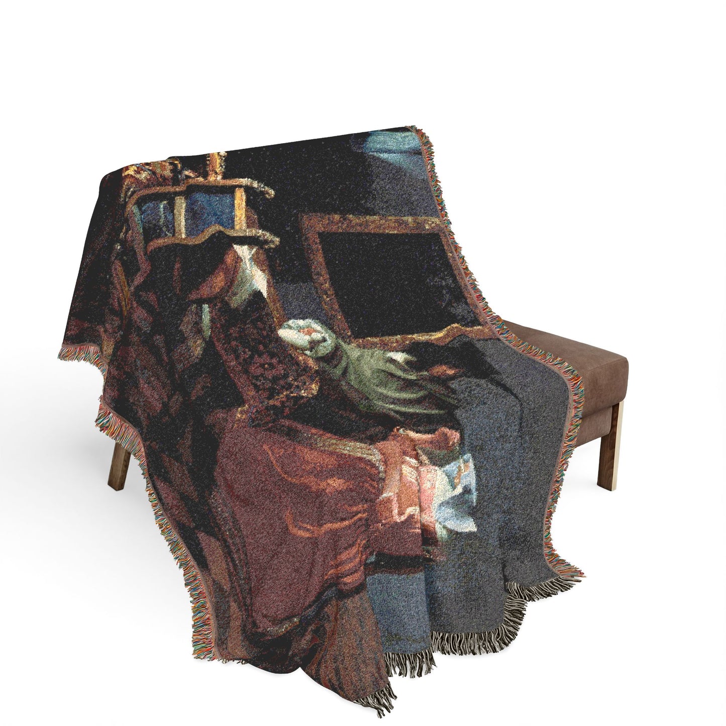 Jan Vermeer van Delft - The Glass of Wine - Google Art Project | Woven Tapestry Blanket
