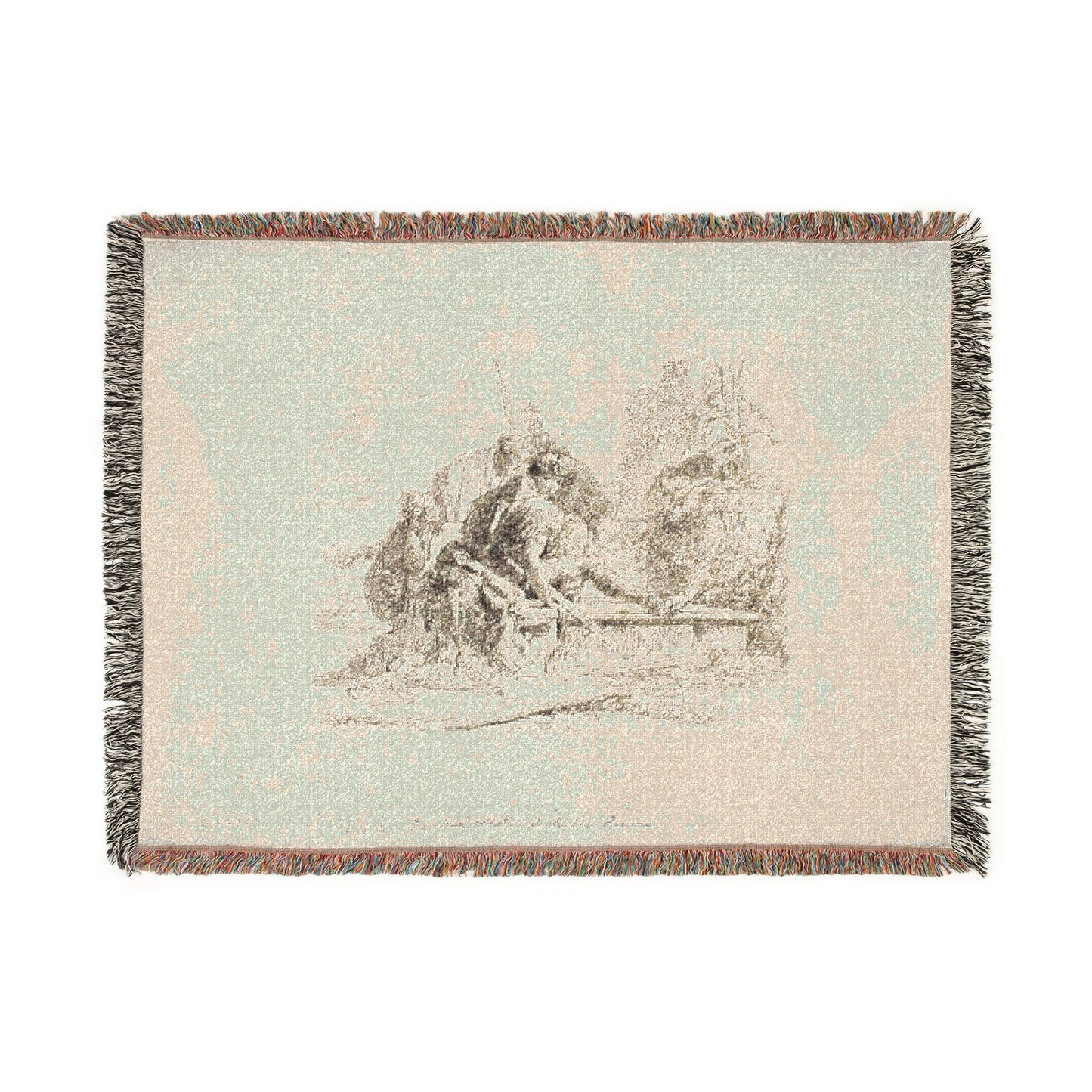 Giovanni Battista Tiepolo - Two Soldiers and Two Women, from Capricci | Woven Tapestry Blanket