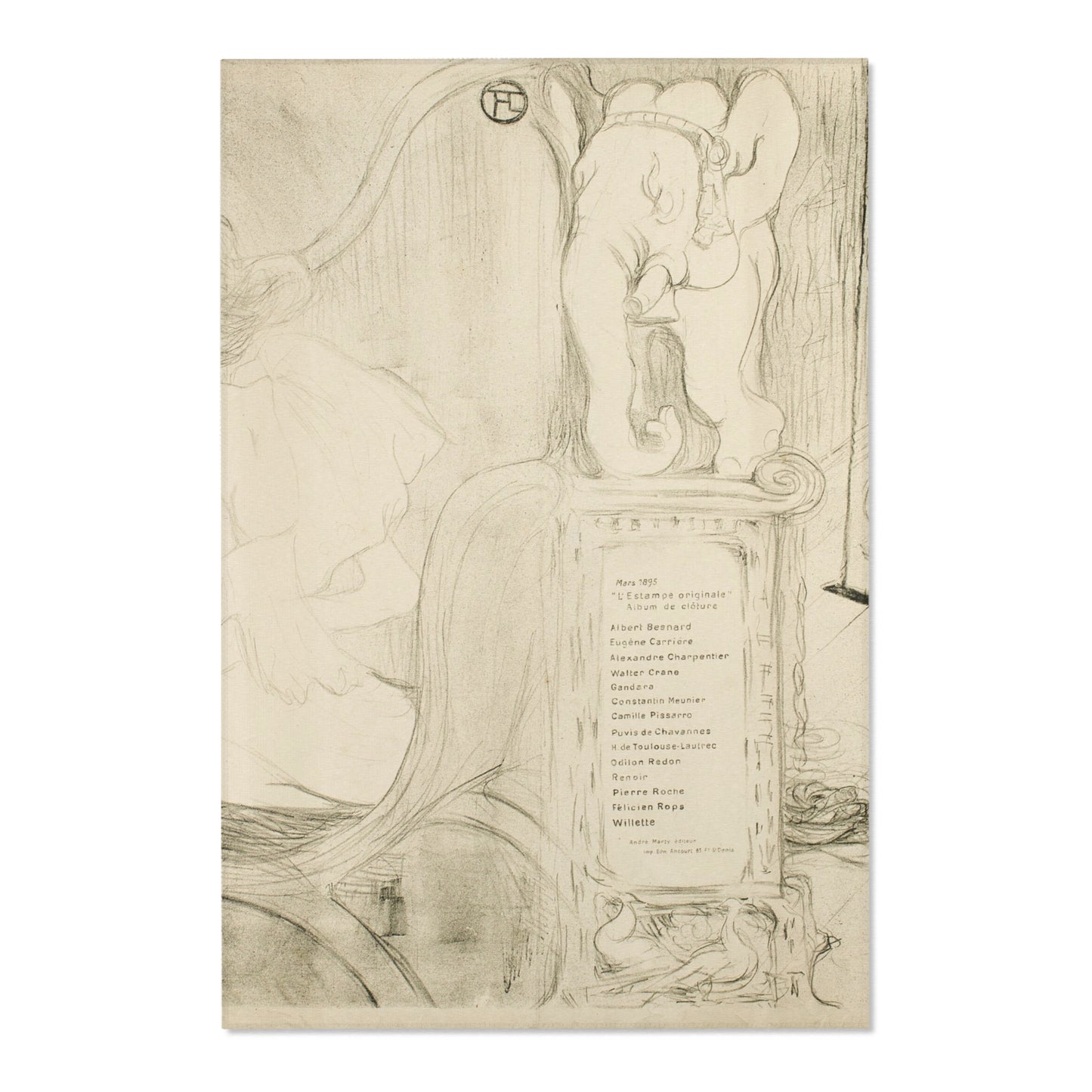 Henri de Toulouse-Lautrec - Cover for L'Estampe originale | Area Rug
