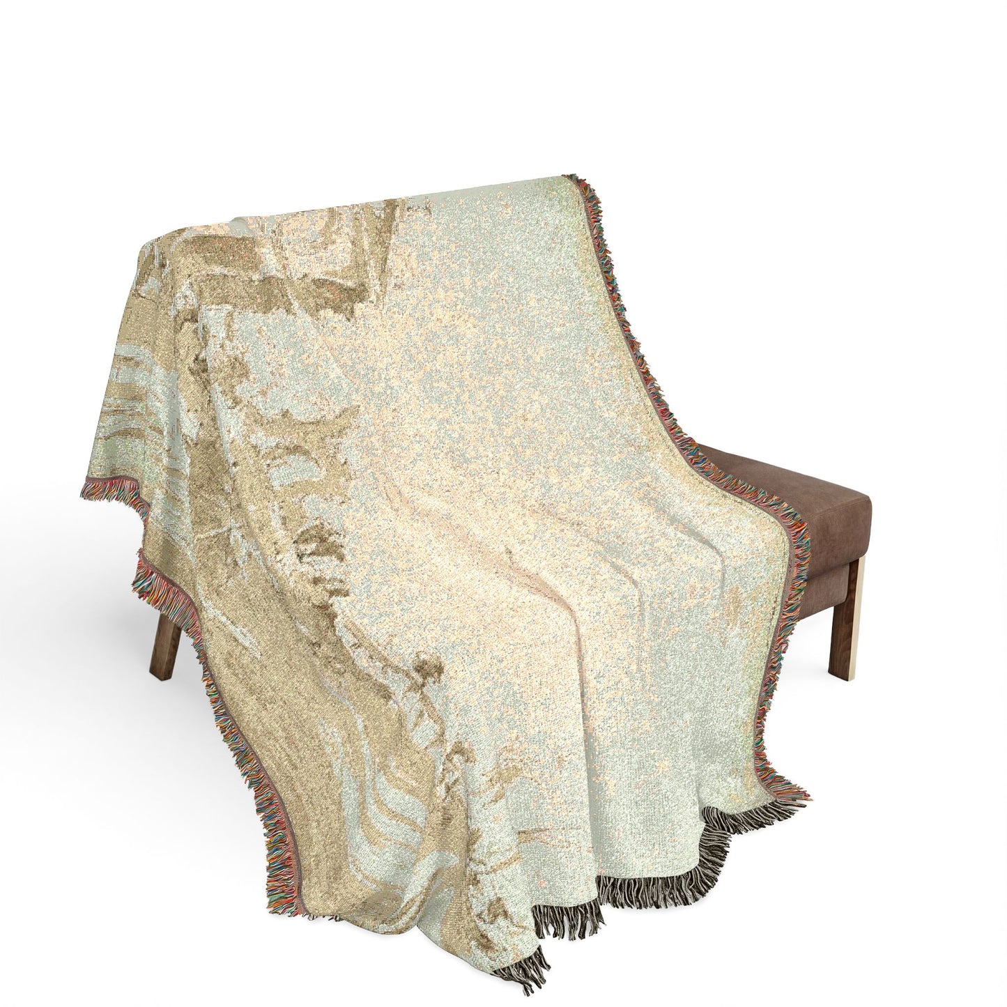 Francesco Guardi - Gateway Near a Landing Bridge | Woven Tapestry Blanket