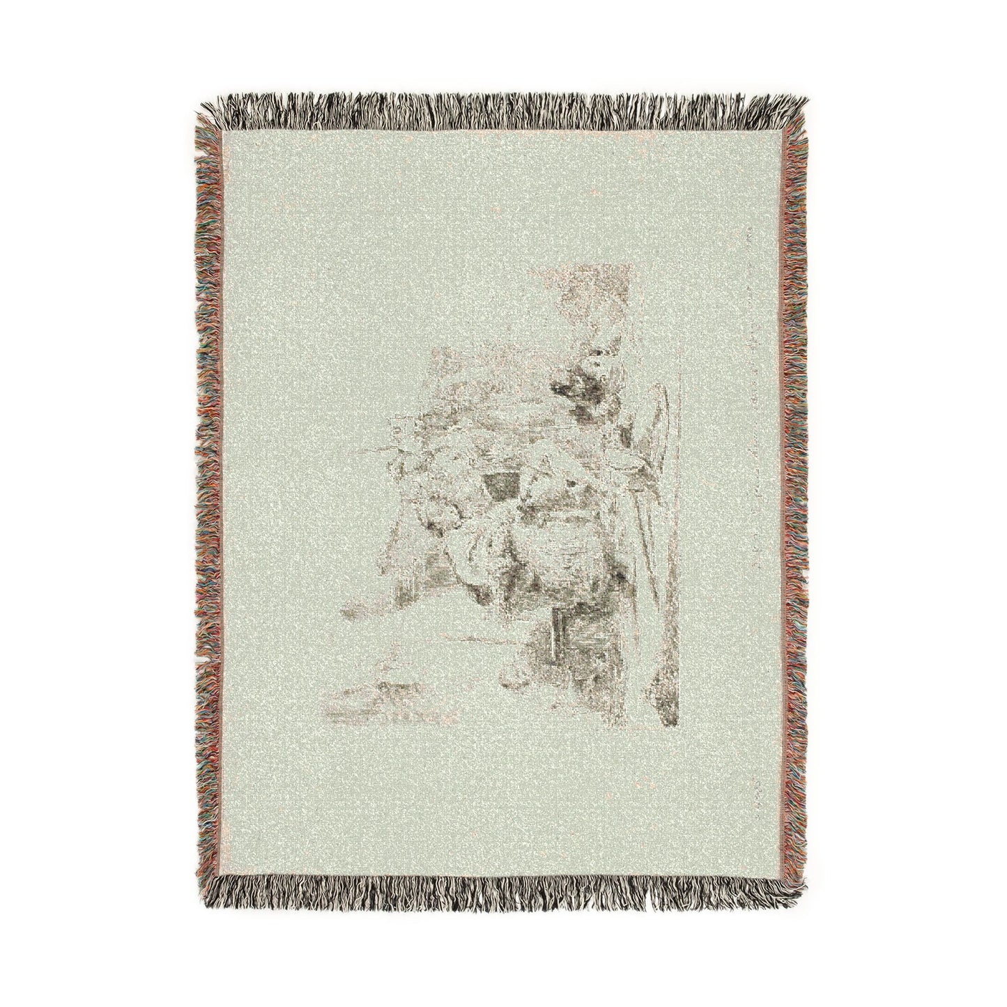 Giovanni Battista Tiepolo - Seated Youth Leaning Against an Urn, from Capricci | Woven Tapestry Blanket