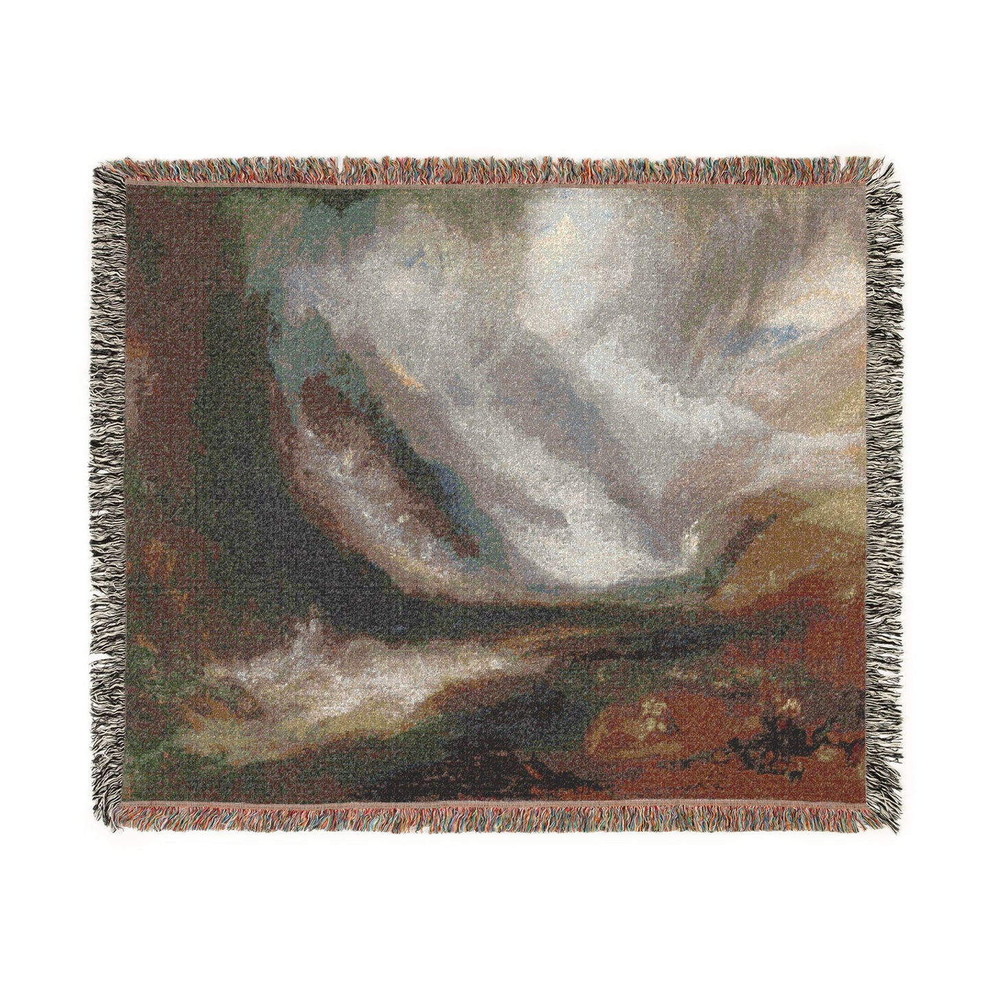 Joseph Mallord William Turner - Valley of Aosta Snowstorm, Avalanche, and Thunderstorm | Woven Tapestry Blanket