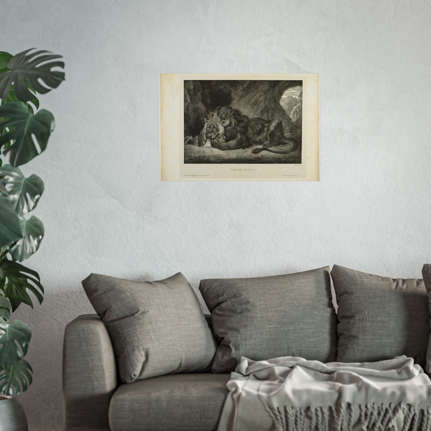 Eugène Delacroix - Lion of the Atlas Mountains | Fine Art Poster