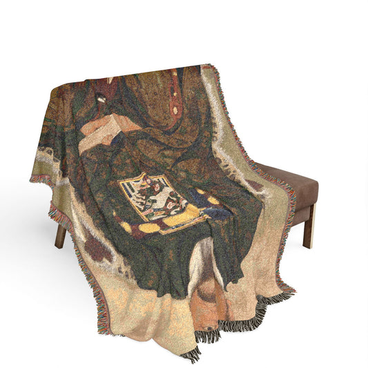 Portrait of a Government Official Woven Throw Blanket