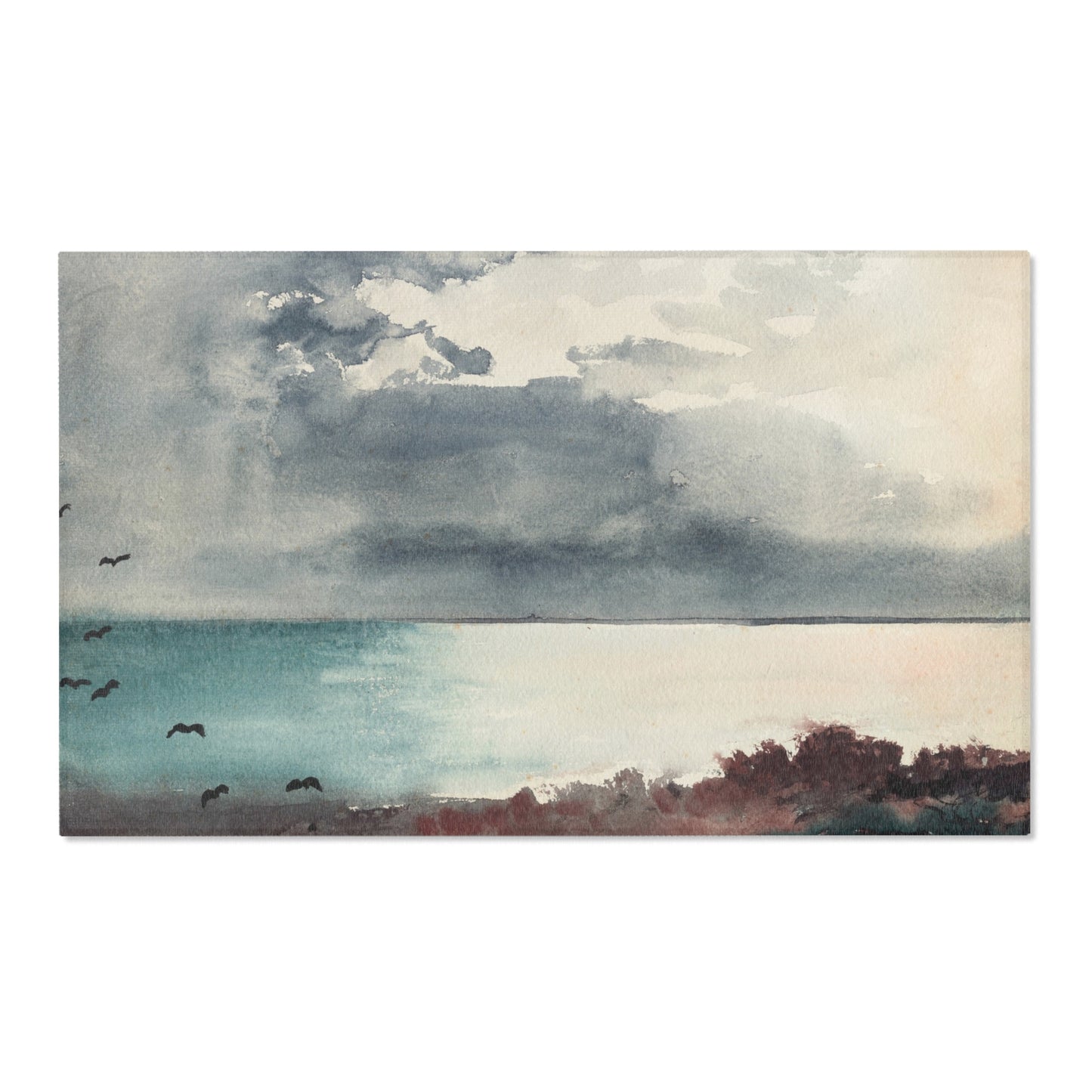 Winslow Homer - Breaking Storm, Coast of Maine | Area Rug