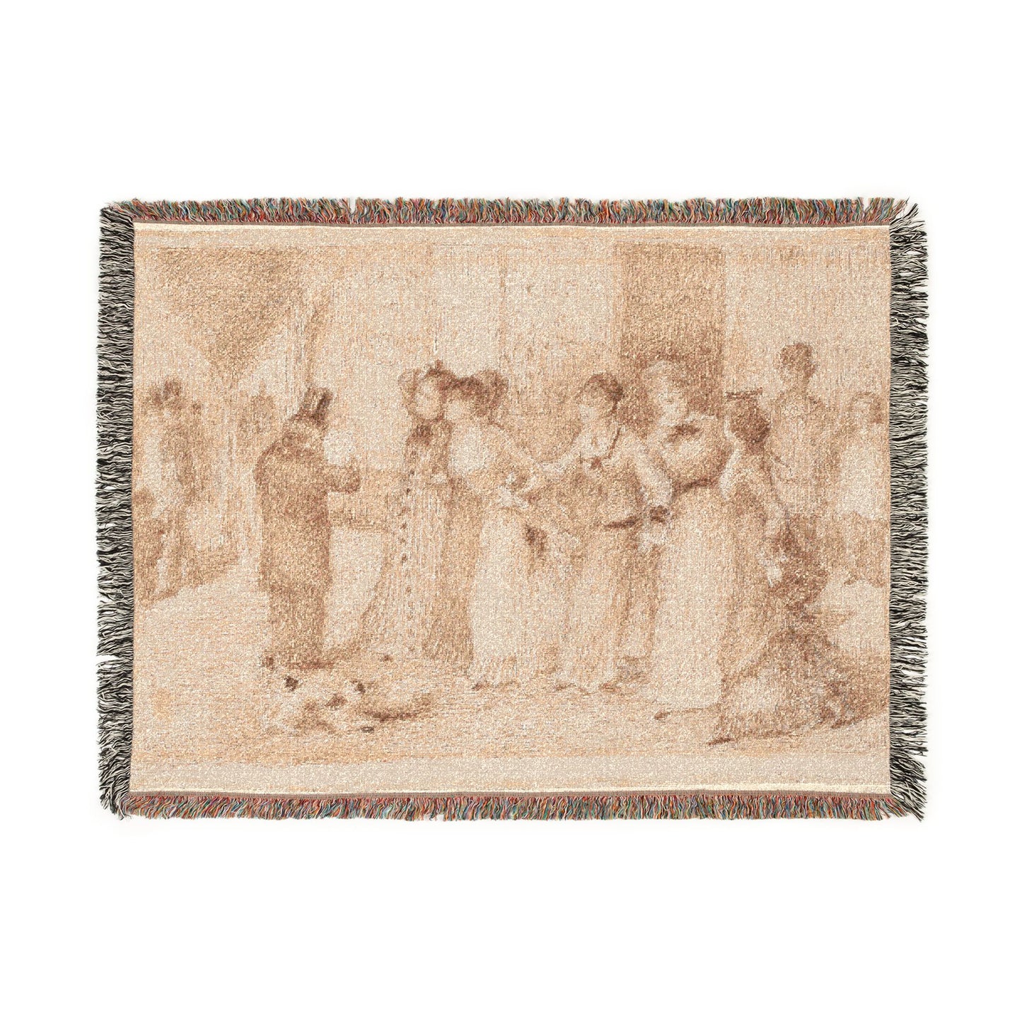 Pierre-Auguste Renoir - Workers' Daughters on the Outer Boulevard (Illustration for Émile Zola's L'Assommoir ) | Woven Tapestry Blanket