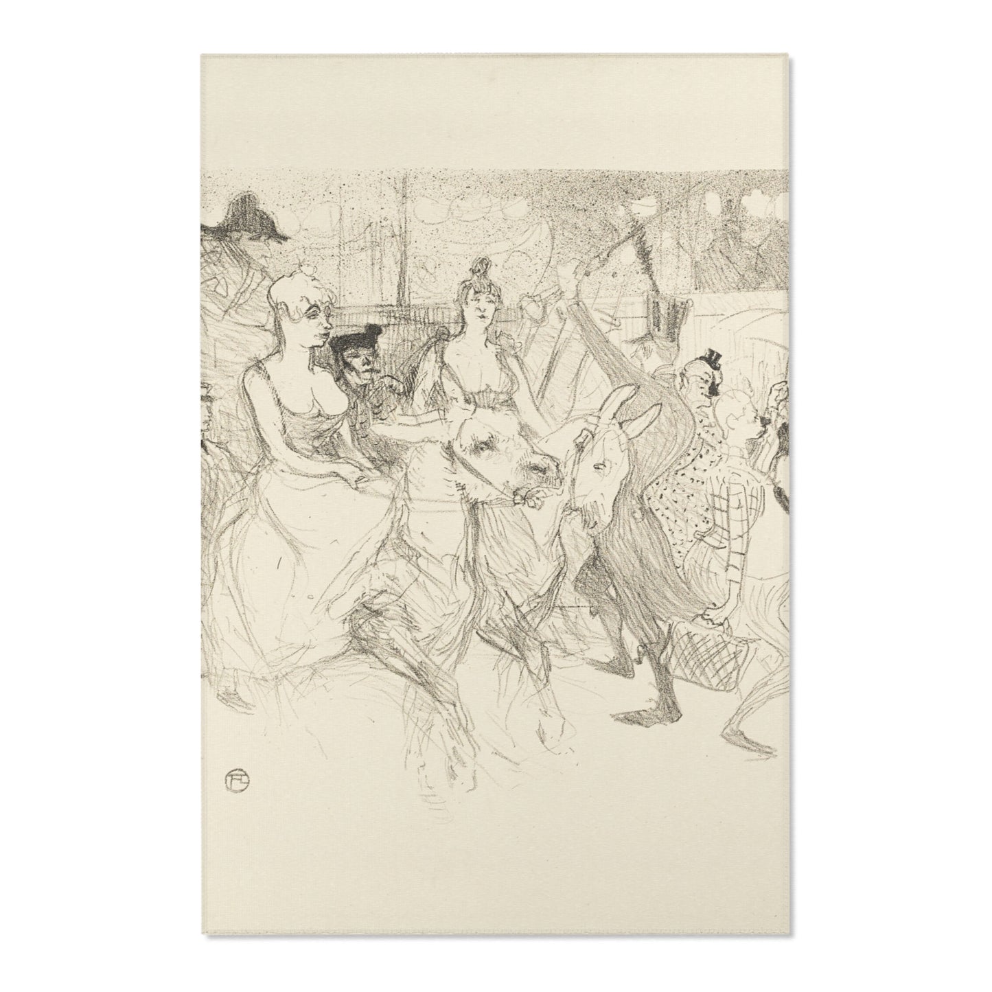 Henri de Toulouse-Lautrec - A Gala Evening at the Moulin Rouge | Area Rug
