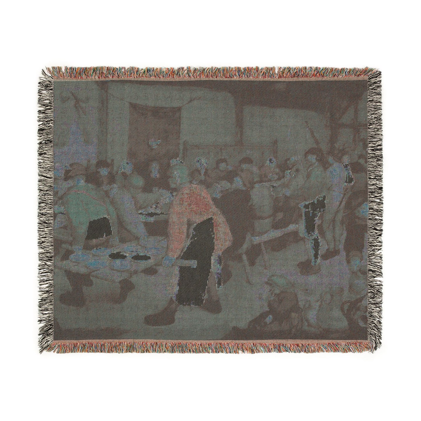 Pieter Bruegel the Elder - Peasant Wedding - Google Art Project 2 | Woven Tapestry Blanket