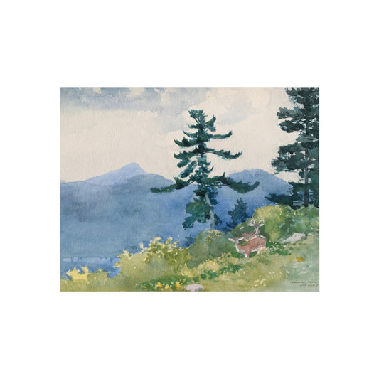 North Woods Club, Adirondacks (The Interrupted Tete-a-Tete) — Winslow Homer Fine Art Poster
