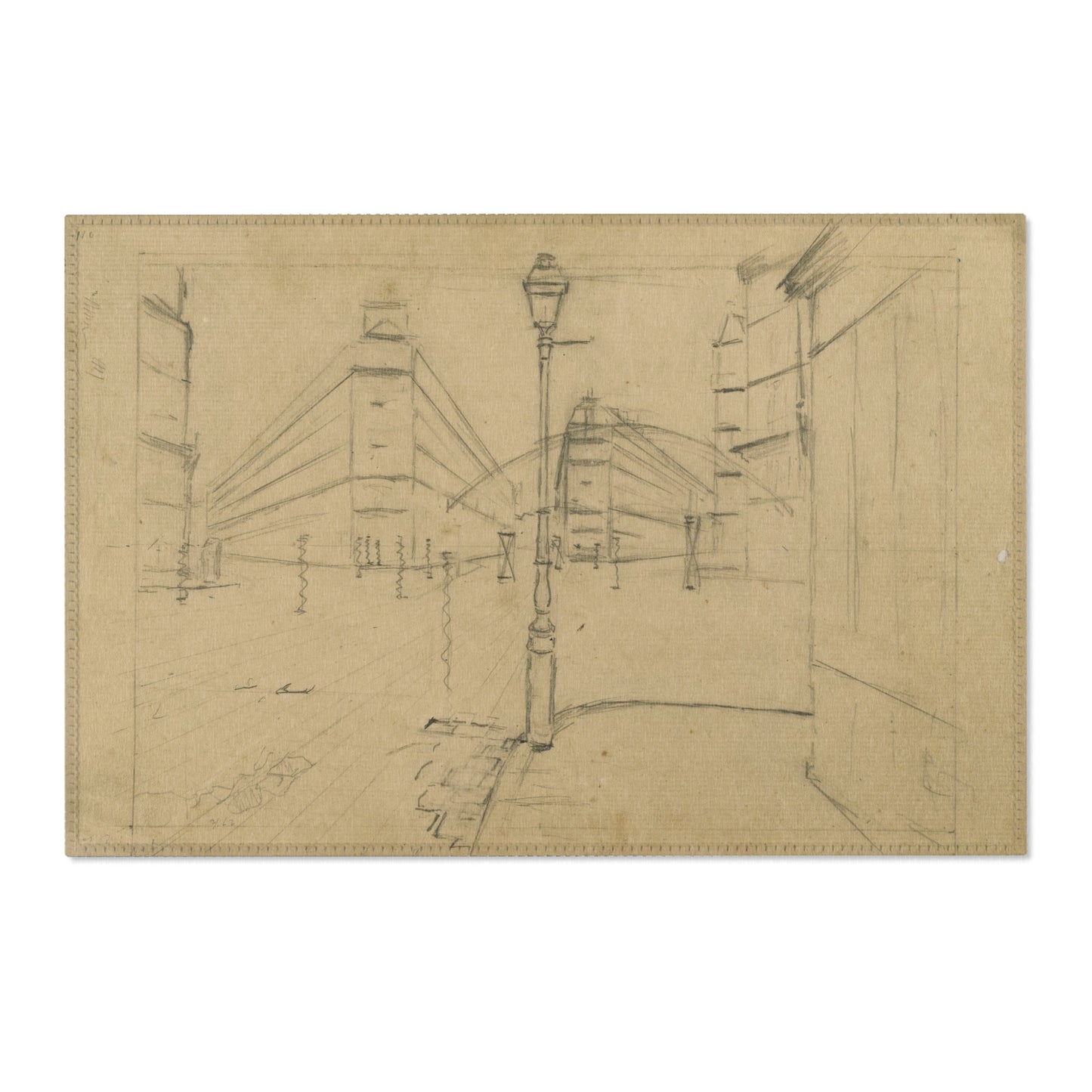 Gustave Caillebotte - Study for Paris Street; Rainy Day | Area Rug